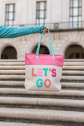 Laptop Tote – Let's Go - Chenille Pink/Cream/Multi (Copy)
