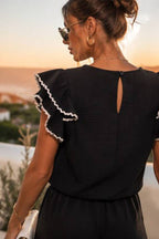 Ruffle Sleeve Airflow Top