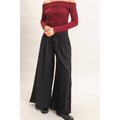 High-Waisted Pintuck Trousers