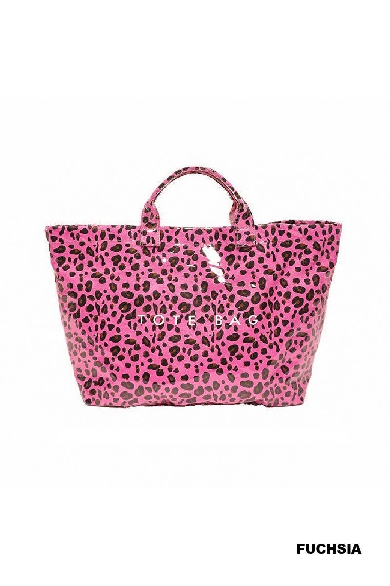 Leopard Print Pvc The Tote Bag