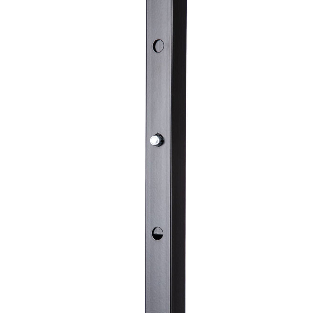 4-Way Black Clothing Rack With Slant Arms