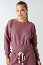Mineral Wash Luxe Cropped Sweatshirt