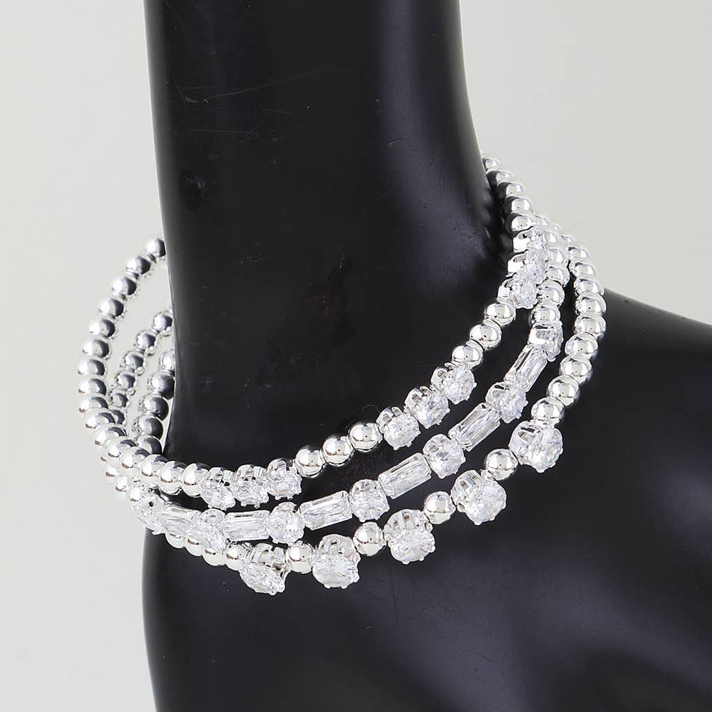 Multi Rhinestone Beaded Bracelet
