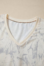 PRETTY BASH Camo V-Neck Loose Tee & Shorts Set