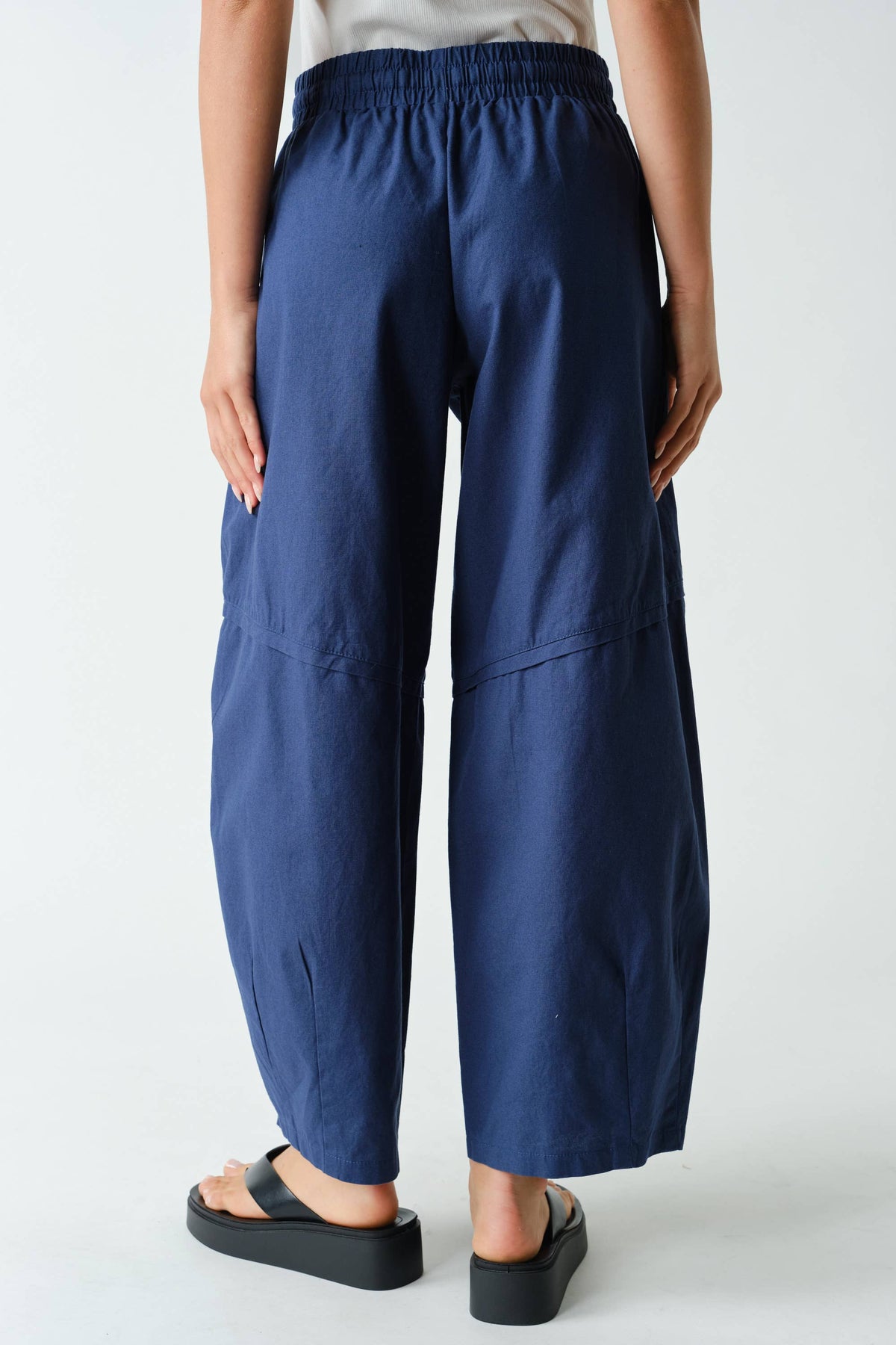 Ember Cotton Barrel-Leg Utility Pants