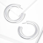 Modern Minimalist Thick Open Hoop Earrings