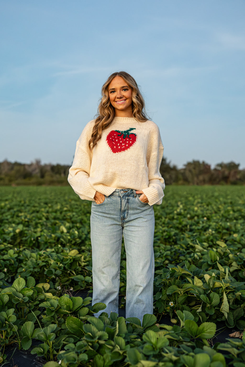 Plant City Strawberry Sweater