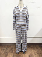 Striped Polo Lounge Set