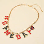 GAME DAY Letter Charm Station Necklace