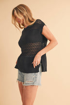 3231FN Ameena Open Stitch Mesh Tank
