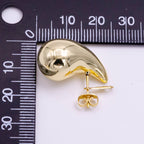 14K Gold Chunky Modern Teardrop