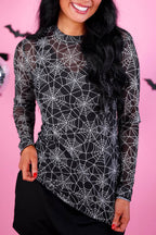 Kate Mesh Top- Spider Webs