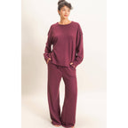 Brushed Waffle Drawstring Pants