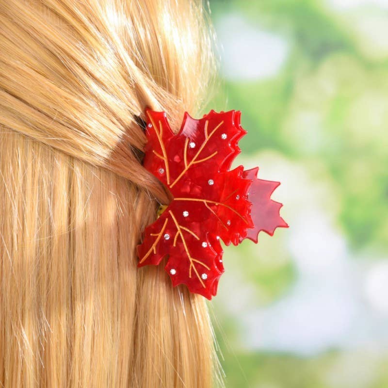 JUMBO FALL LEAF HAIR CLAW CLIPS | 40H1080