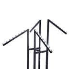 4-Way Black Clothing Rack With Slant Arms