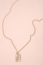 SUNBURST SQUARE CROSS PENDANT NECKLACE | 80N91885