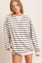 Striped Long Sleeve Pullover