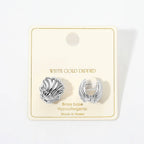 14K Gold Dipped Shell Huggie Earrings