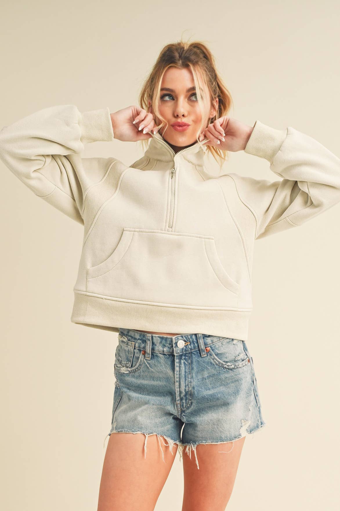 950CK Dove Funnel Neck Half Zip 6