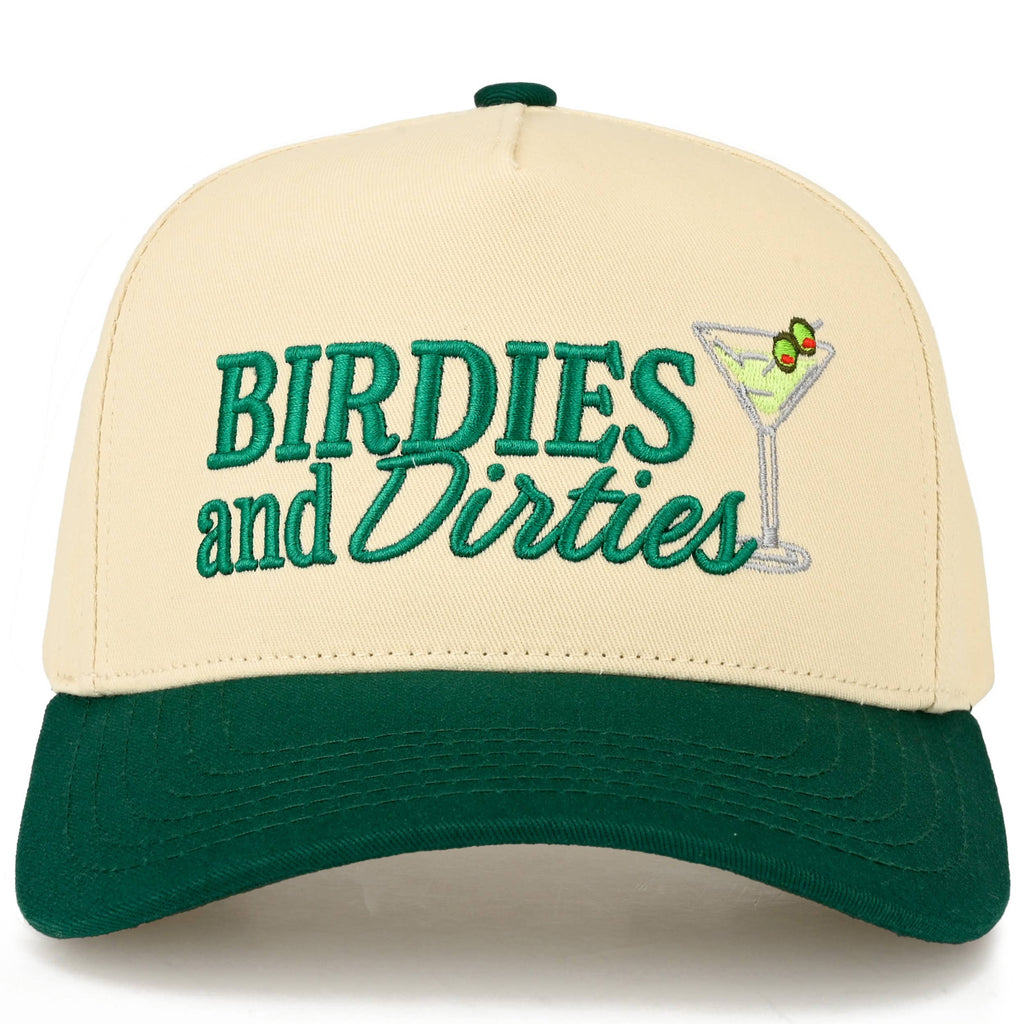 BIRDIES AND DIRTIES Letter on Two Tone Trucker Hat
