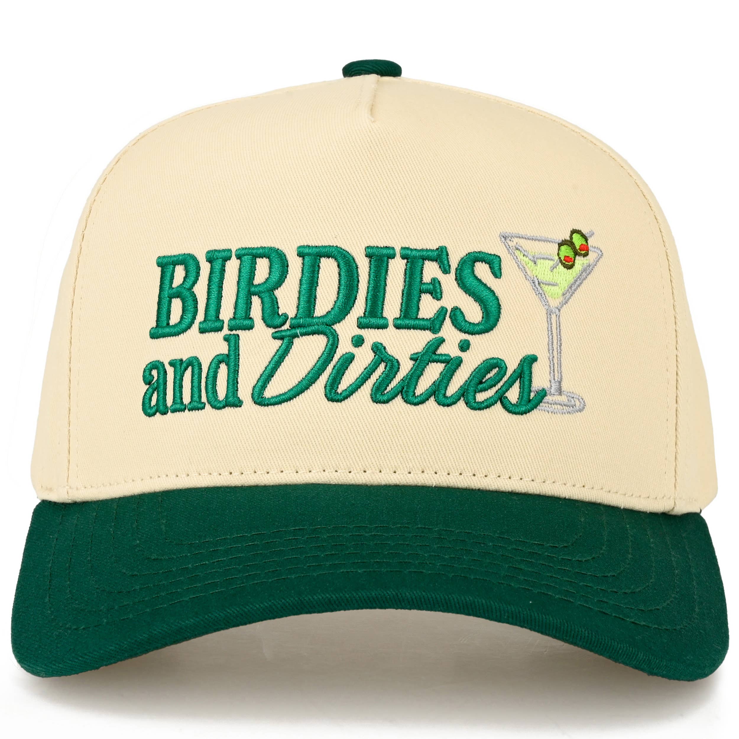BIRDIES AND DIRTIES Letter on Two Tone Trucker Hat