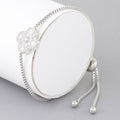 Bejeweled Clover Box Chain Bracelet
