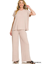 Raised Rib Relaxed Top & Pants Set
 - Zenana