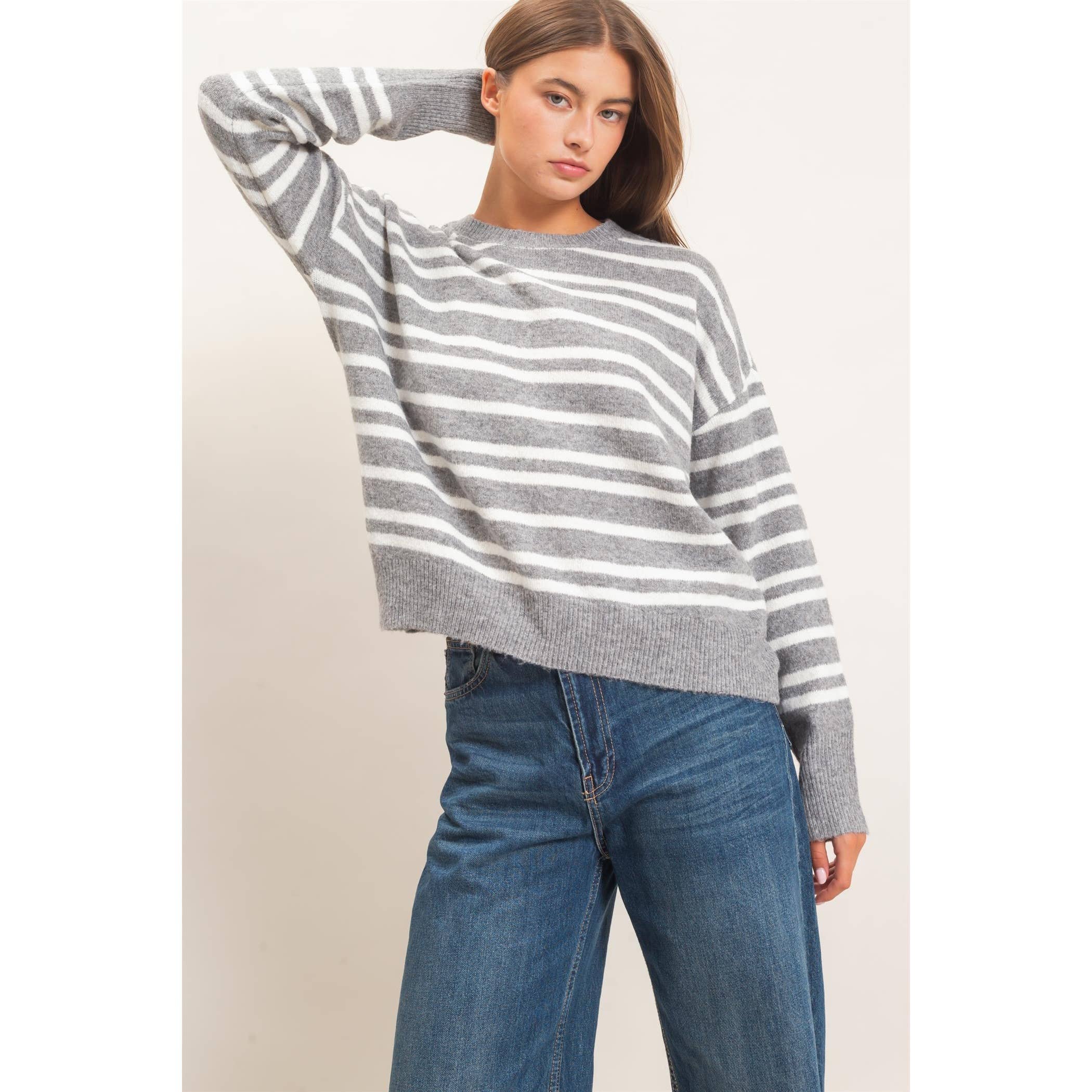 Striped Crew Neck Sweater