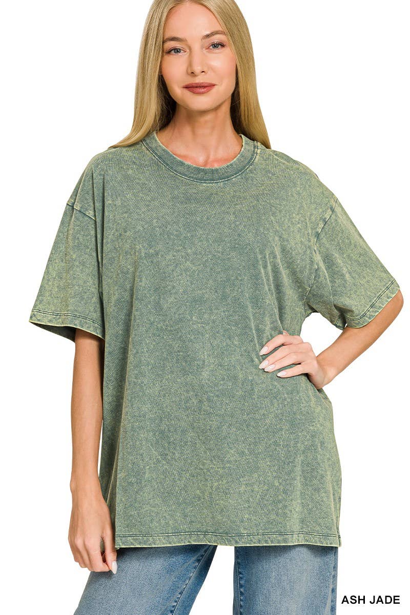 Washed Short Sleeve Top