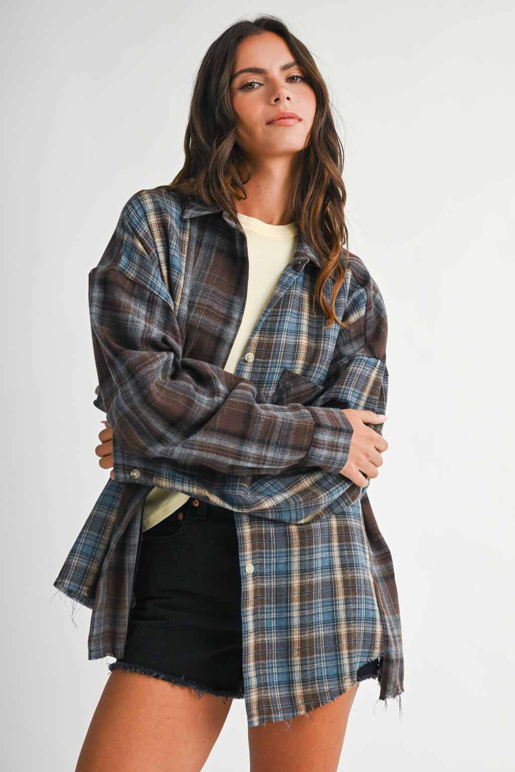 8376EN Kambrie Plaid Flannel Shirt