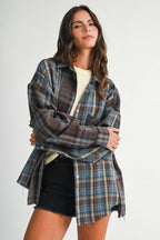 8376EN Kambrie Plaid Flannel Shirt
