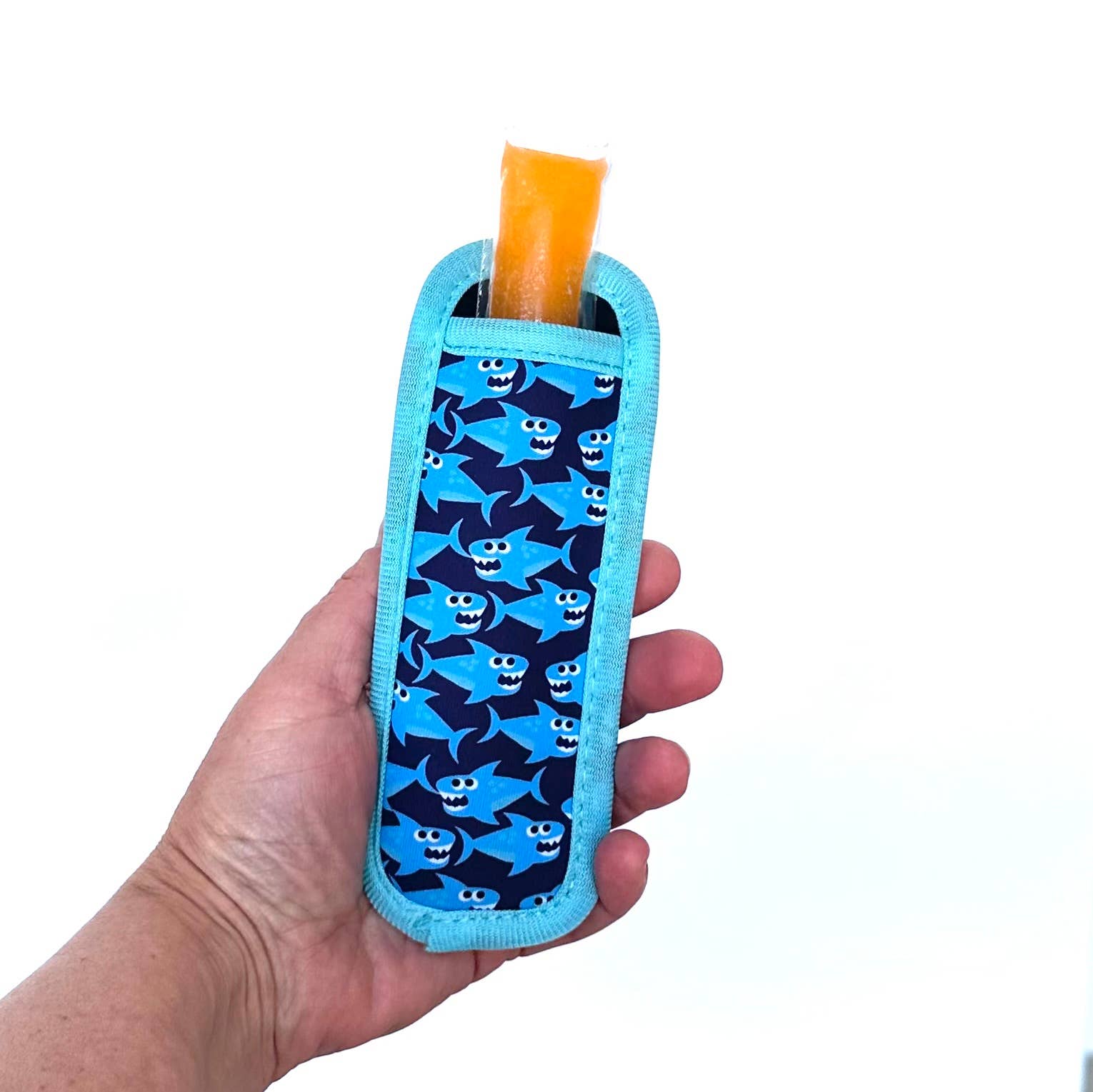 Neoprene Popsicle Holder Shark Freezie Koozie