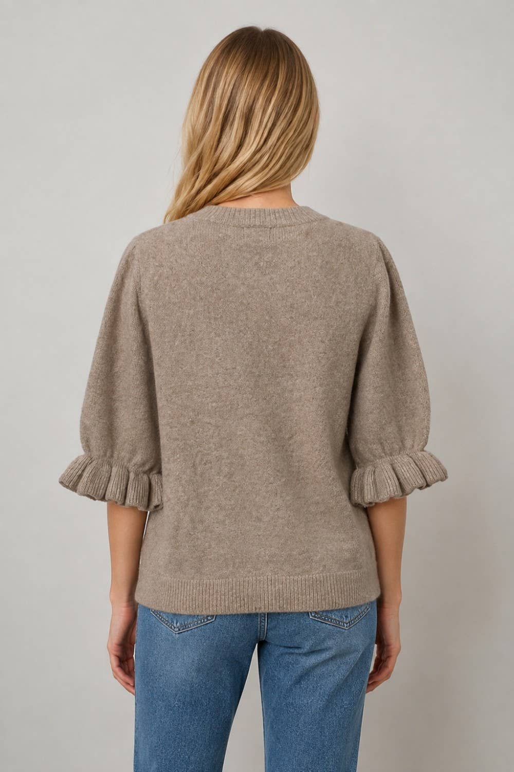 The Sweet Ruffle Sleeve Sweater