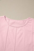 PRETTY BASH Solid Stitched Tank Top & Short Set