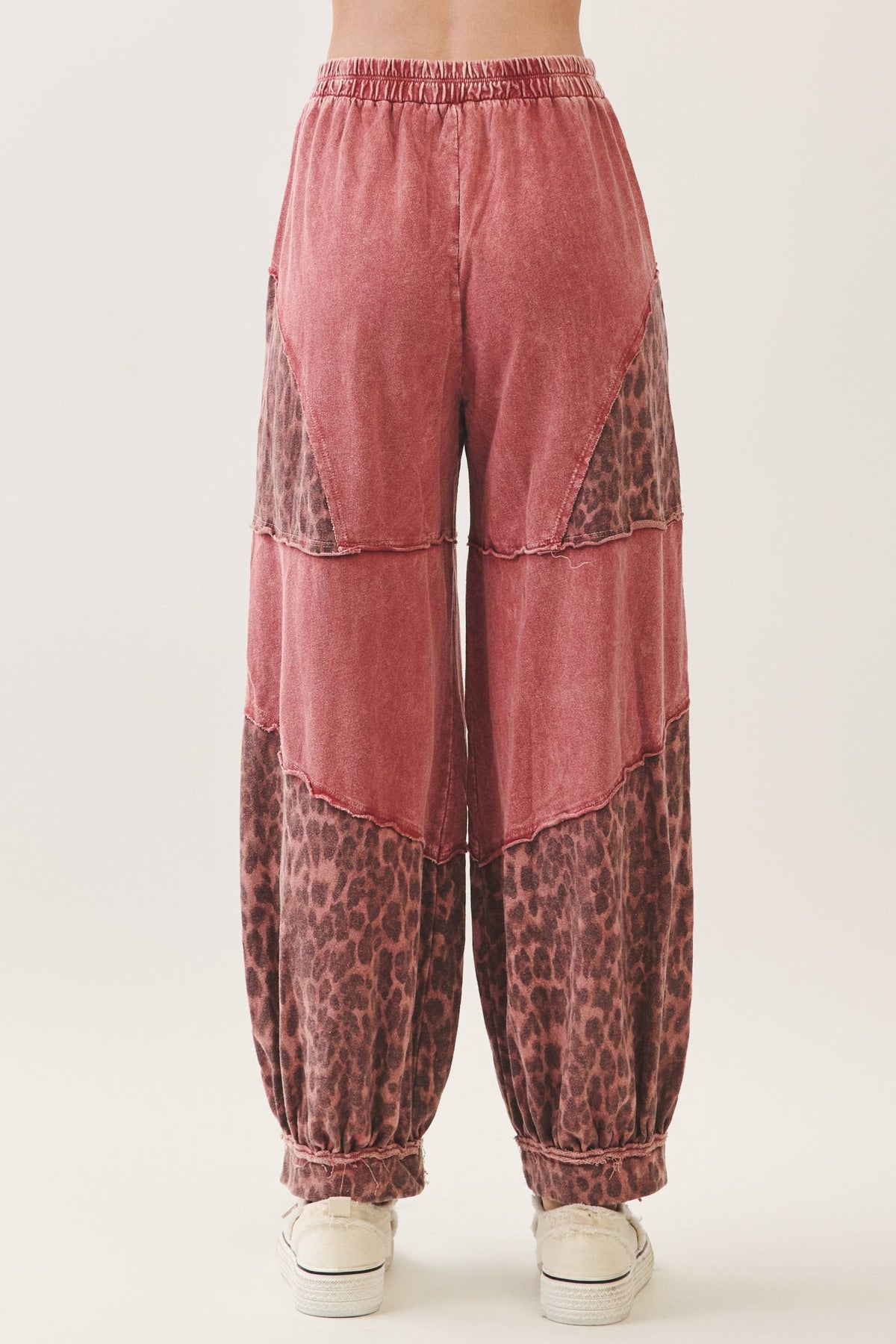 Mineral Washed Cheetah Leopard Balloon Lounge pants HP6948