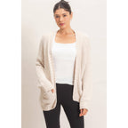 Patch Pocket Chenille Cardigan
