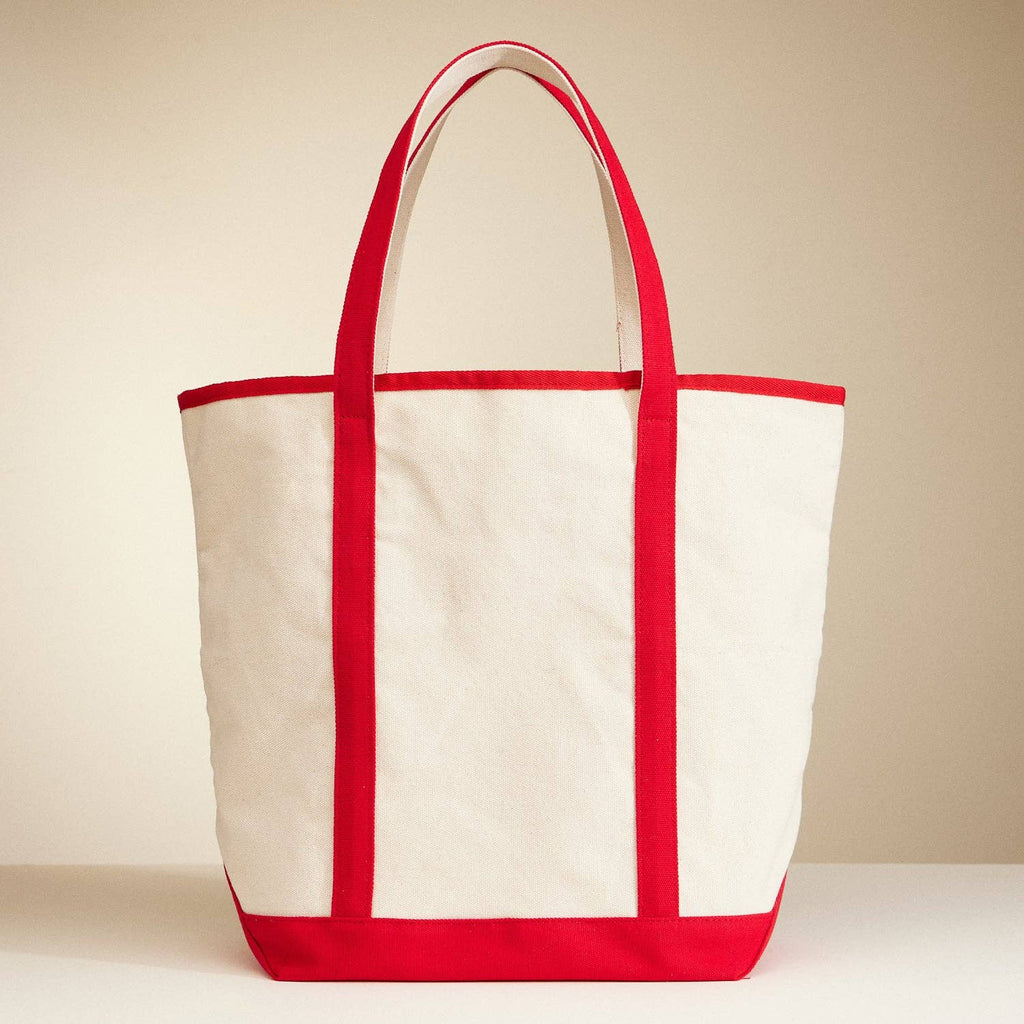 Large Nautical Print Canvas Tote | Beach Carry Bag