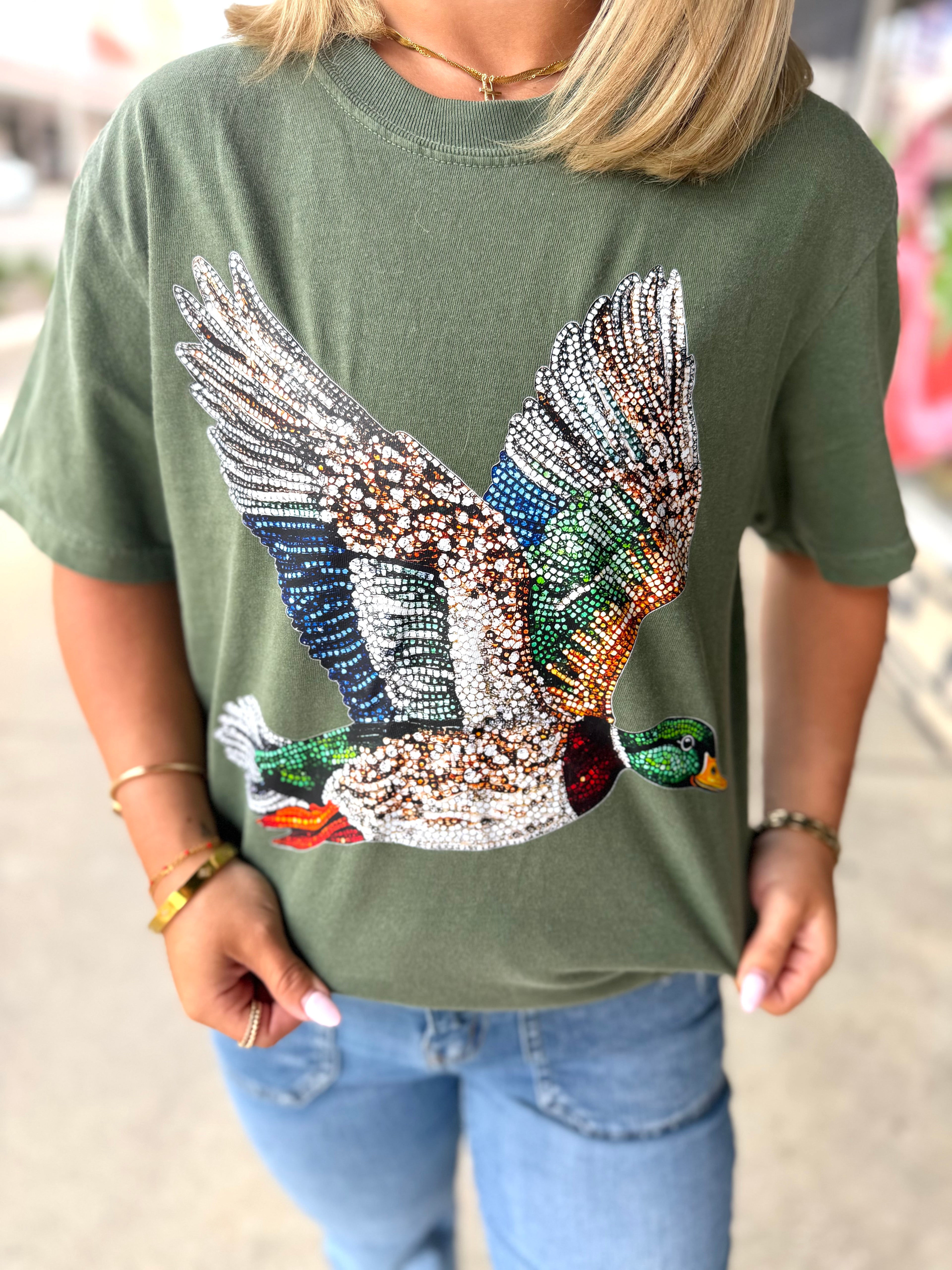 Faux Rhinestone Mallard