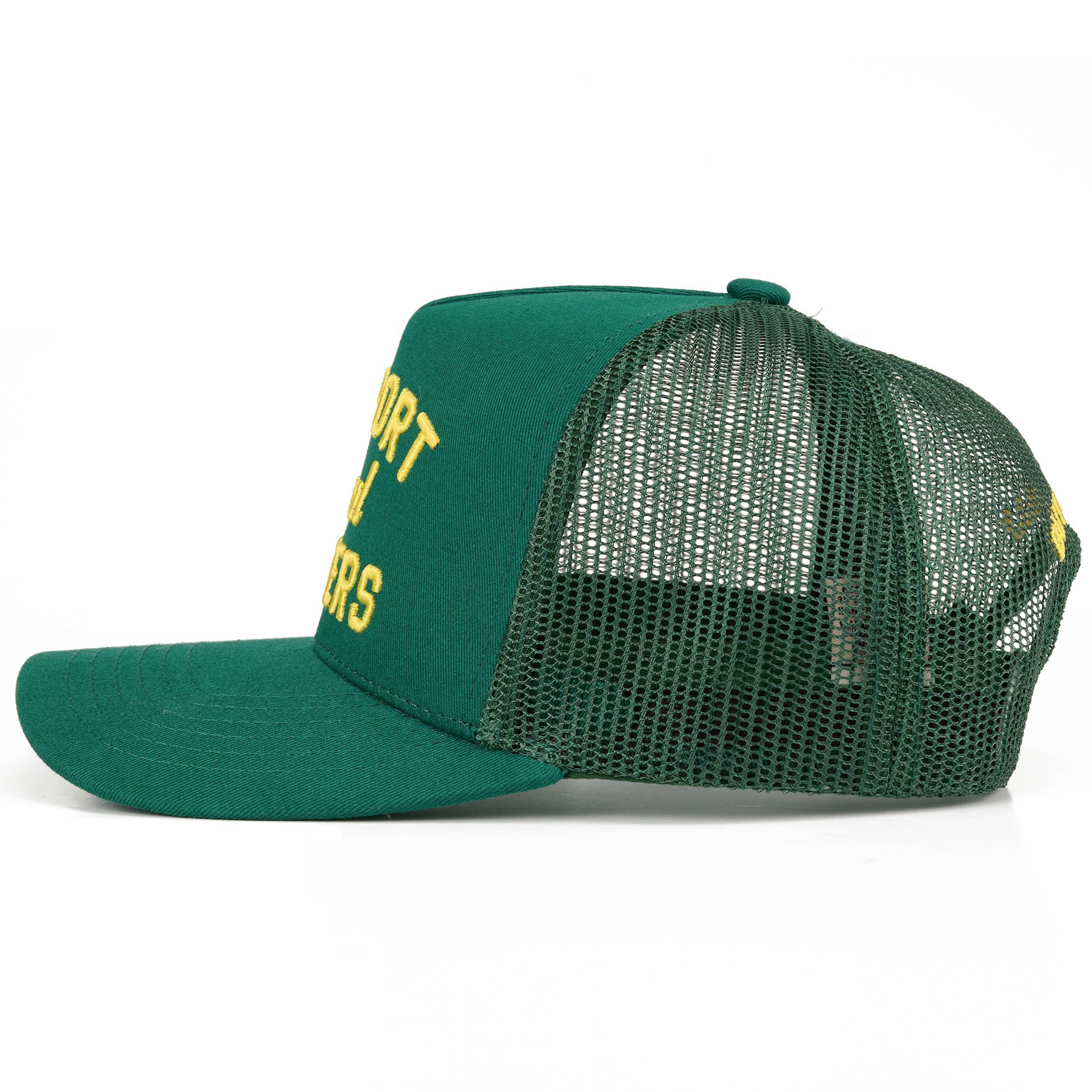 C.C SUPPORT LOCAL FARMERS Letter Two Tone Trucker Hat