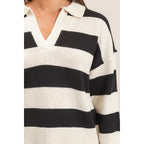Rugby Stripe Polo Sweater