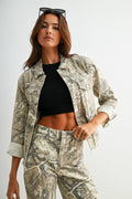 BOYFRIEND JACKET RAW HEM