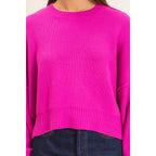 Ribbed Drop Shoulder Sweater