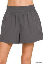 Soft Woven Lined Shorts With Pocket - Zenana