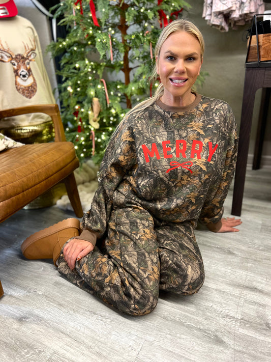 Merry Camo Crewneck (PREORDER)
