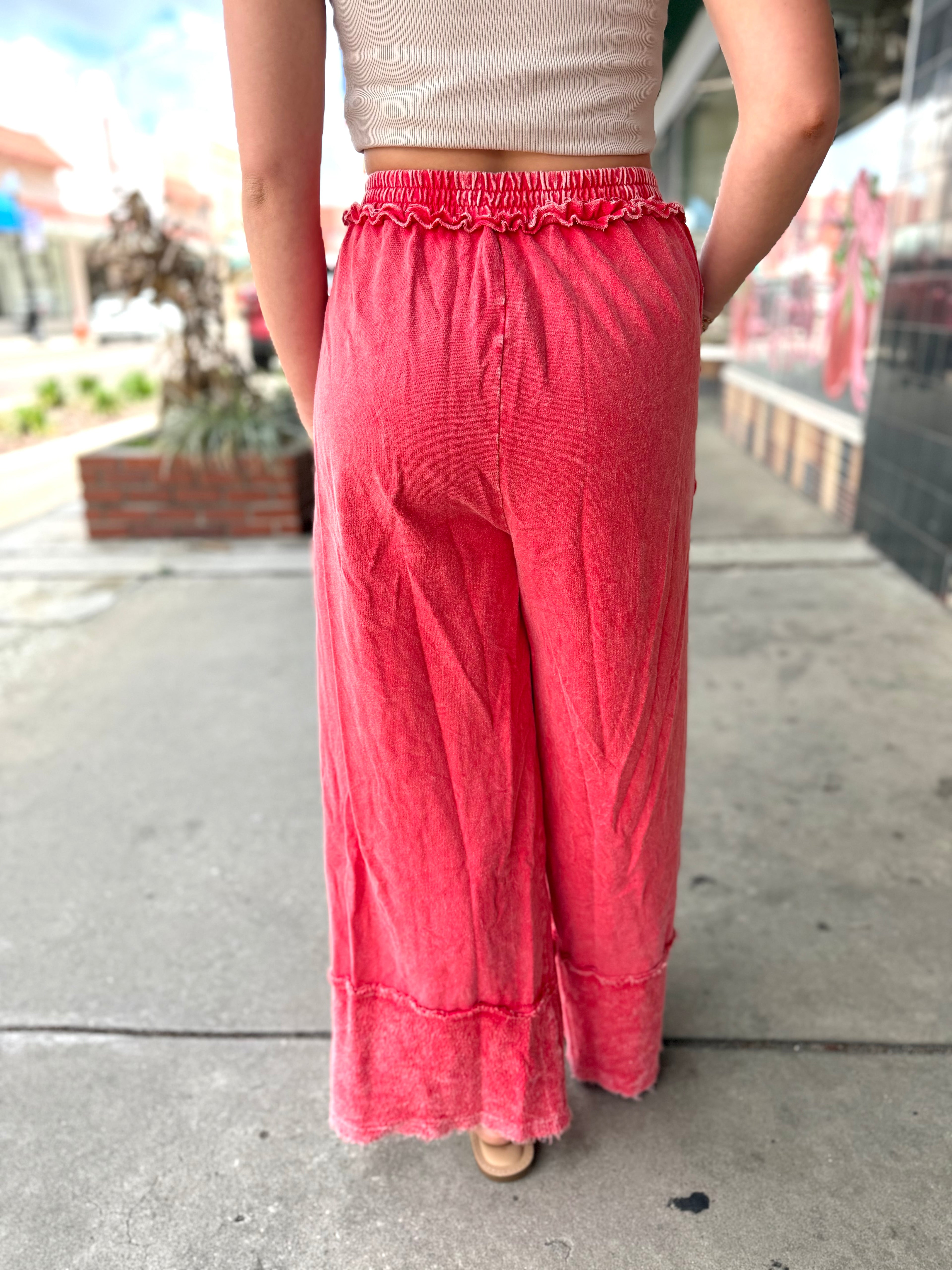 Reagan Mineral Wash Wide Pants