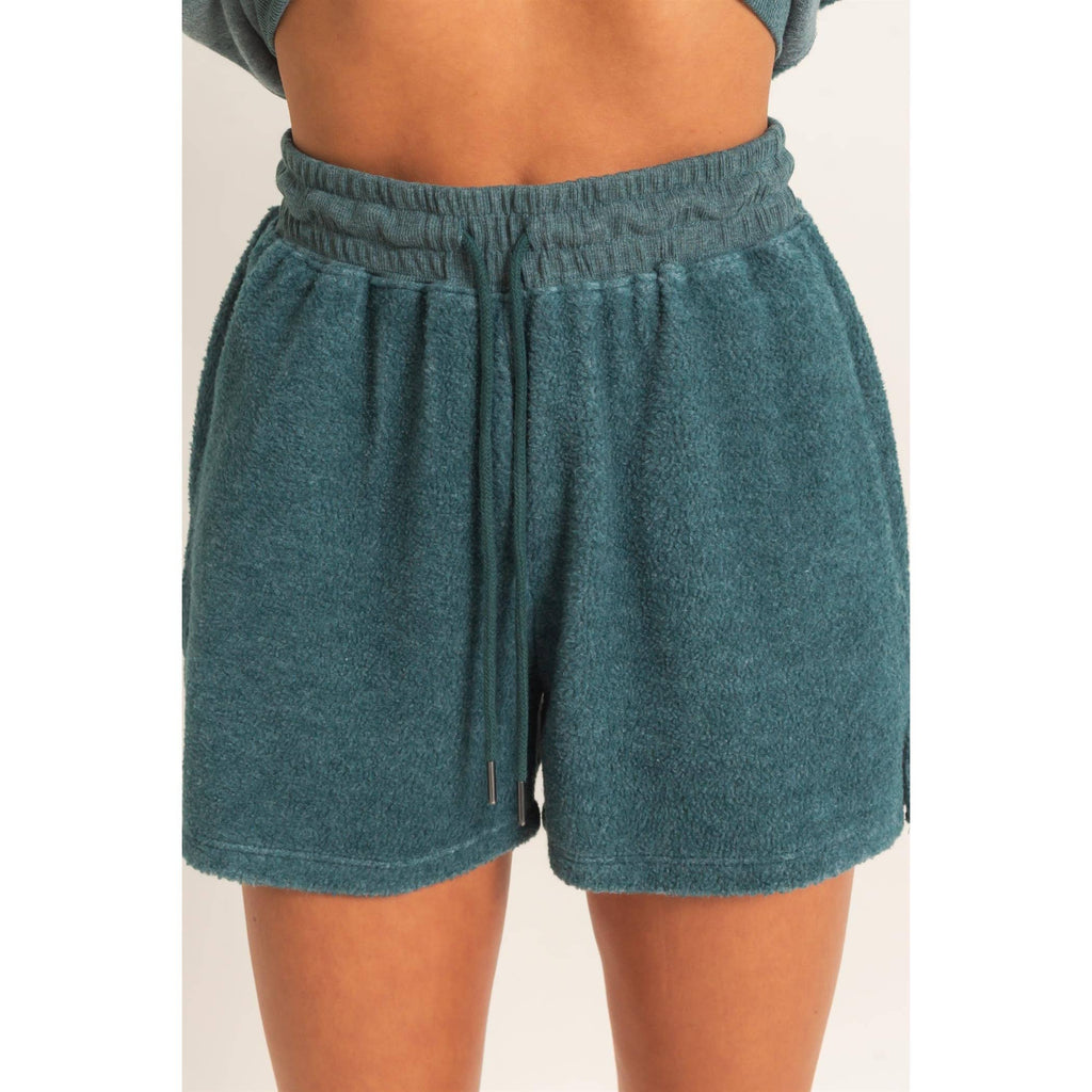 Contrast Sweatshirt & Shorts Set