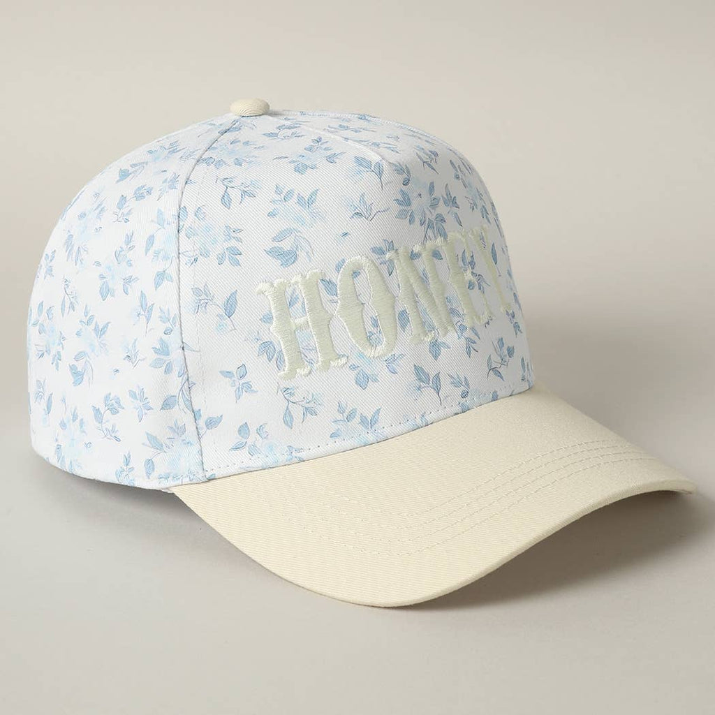 HONEY Embroidered Flower PatternTrucker Hat