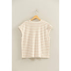 Striped Round Neck Short Sleeve Top