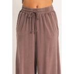 Wide Leg Mineral Wash Pants
