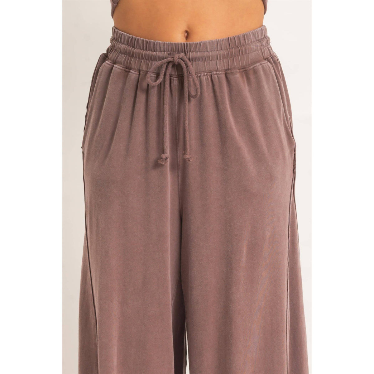Wide Leg Mineral Wash Pants